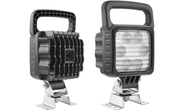 Faro da lavoro con LED, staffa omega e connettore AMP Faston incorporato