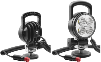 Faro da lavoro con LED, staffa magnetico, cavo spirale e interruttore