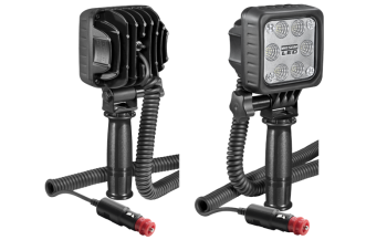 Faro da lavoro con LED, manico, cavo spirale e interruttore
