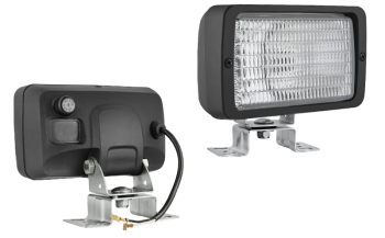 Faro da lavoro alogeno con staffa omega