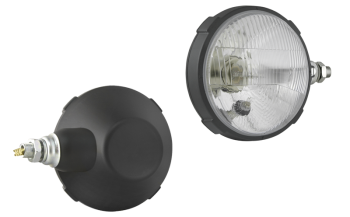 Proiettore anteriore di tipo R2 in involucro di plastica - destro (luci: anabbaglianti, abbaglianti, di posizione)