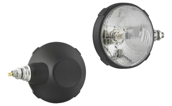 Proiettore anteriore di tipo H4 in involucro di plastica - destro (luci: anabbaglianti, abbaglianti, di posizione)