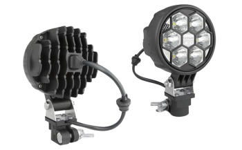 Faro da lavoro con LED, staffa CAR1 e connettore AMP Faston incorporato