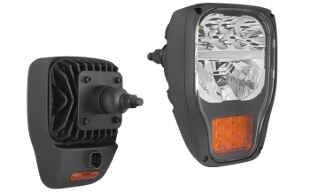Proiettore anteriore con LED, staffa posteriore e connettore DT04-6P incorporato – destro / sinistro