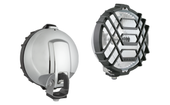 Proiettore alogeno abbagliante in involucro cromato