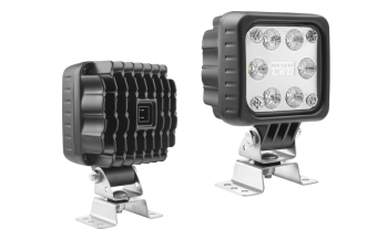Faro da lavoro con LED, staffa omega e connettore AMP Faston incorporato