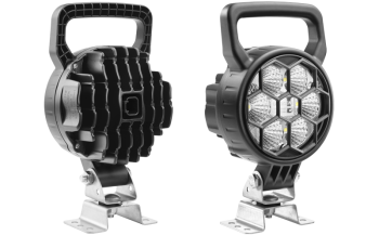 Faro da lavoro con LED, staffa omega e connettore Deutsch DT04-2P incorporato