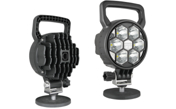 Faro da lavoro con LED, staffa magnetico e connettore Deutsch DT04-2P incorporato