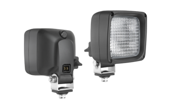 Faro da lavoro alogeno con connettore AMP Faston incorporato e interruttore