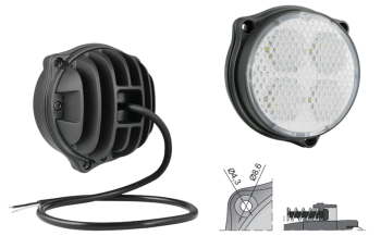 Faro da lavoro con LED e cavo (fissaggio con 3 bulloni)