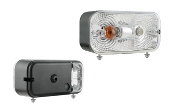 Fanale anteriore con fissaggio basso - destra (luci: posizione, indicatore di direzione anteriore-laterale)