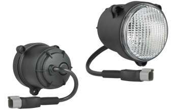 Faro da lavoro alogeno (fissaggio con 3 bulloni) con cavo e connettore Deutsch DT04-2P incorporato