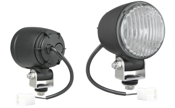 Proiettore alogeno fendinebbia con cavo e connettore AMP Faston