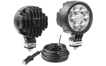 Faro da lavoro con LED, cavo e connettore Deutsch DT04-2P - blu