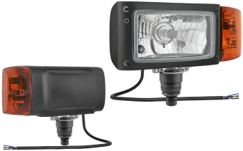 Proiettore anteriore di tipo H4 con staffa inferiore e cavo - sinistro