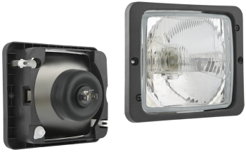 Proiettore anteriore di tipo R2 con telaio (luci: anabbaglianti, abbaglianti)