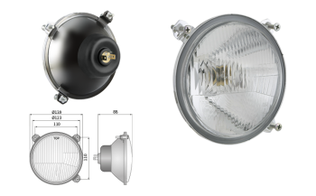 Proiettore anteriore di tipo R2 – traffico sulla destra (luci: anabbaglianti, abbaglianti) - sinistro