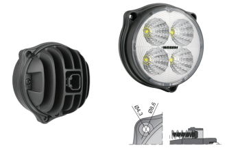 Faro da lavoro con LED e connettore Deutsch DT04-2P incorporato (fissaggio con 3 bulloni)