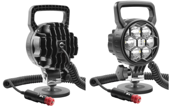 Faro da lavoro con LED, staffa magnetico, cavo spirale e interruttore