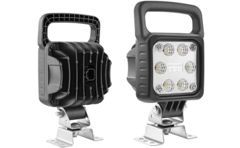 Faro da lavoro con LED, staffa omega e connettore Deutsch DT04-2P incorporato