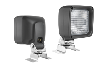 Faro da lavoro alogena con staffa omega e connettore AMP Faston incorporato