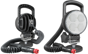 angolo del fascio 58°, 1000lm - modulo LED 12V-24V, cavo spirale 8 m, spinotto per accendisi., maniglia